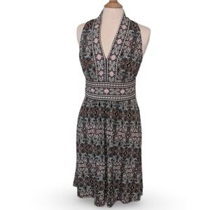 Maggy London Wisp Sleeveless Dress‎ Petite Size 6 Boho Paisley Floral Vacation